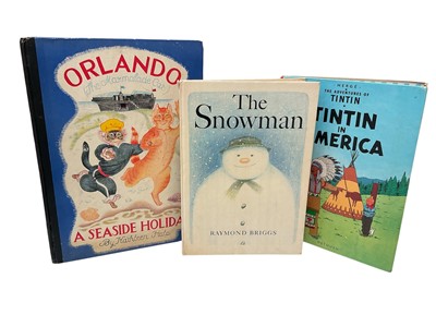 Lot 1369 - Raymond Briggs - The Snowman, Hamish Hamilton 1978, 1st Edition; Herge -Tintin in America, etc