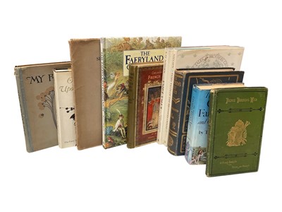 Lot 1378 - Thomas Constable - Prince Perindo's Wish, Edmonston and Douglas, Edinburgh 1874, 1st Edition inscribed by the author together with a small collection of illustrated Fairy Tales [1 box]