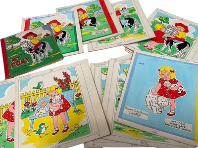 Lot 1367 - Original illustrations for two c. 1960s Dean's Rag Books, My Pony and My Kitten, the former including a copy of the book.