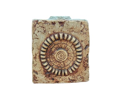 Lot 2276 - Bernard Rooke pottery lamp base with abstract decoration, 18cm high