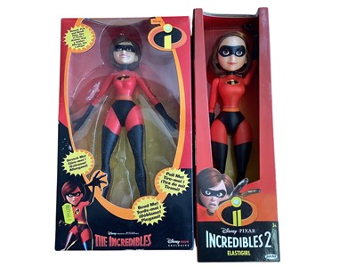Lot 1824 - Disney Pixar The Incredibles 10" Elastigirl Mrs Incredible, in window box, plus Jakks Pacific Incredibles 2 similar doll, boxed (2)