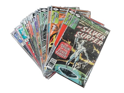 Lot 2865 - Marvel Comics Fantasy Masterpieces starring the Silver Surfer (1979 - 1980). Issues 1 - 14, missing 4 and 12. Together with two issues of Silver Surfer #1 (1982). Also later issues of Silver Sur...