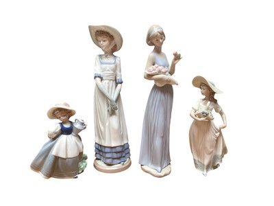 Lot 2287 - Four Nao porcelain figures, including My Little Bouquet, all boxed