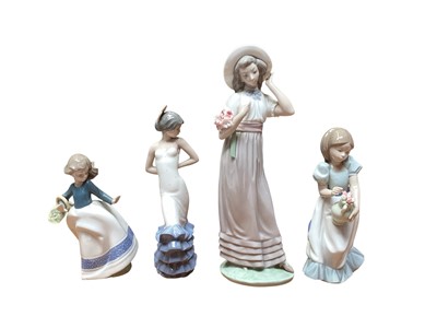 Lot 2288 - Four Nao porcelain figures including Flamenco Dancer, all boxed