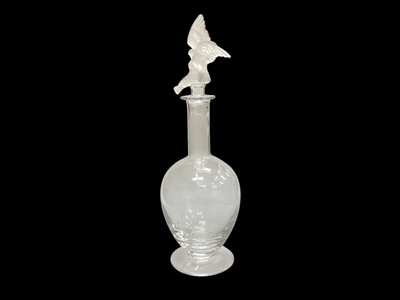 Lot 2293 - Carl Faberge 'Kissing Doves' decanter with frosted glass stopper