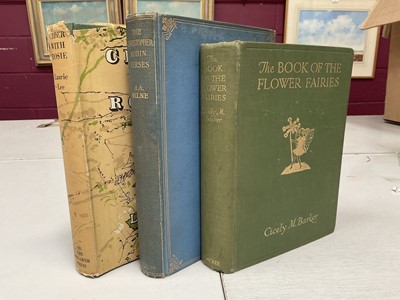 Lot 1385 - A. A. Milne - The Christopher Robin Verses, 1932, together with Ciceley M Barker - The Book of the Flower Fairies; Laurie Lee - Coder with Rosie, 1959 reprint