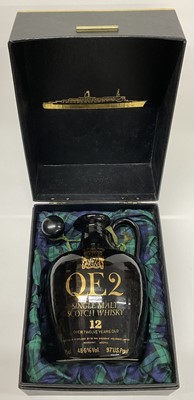 Lot 20 - QE2 Single Malt Scotch Whisky, 12 year old, in glazed pottery flagon, 48.6%., 75cl., in presentation box