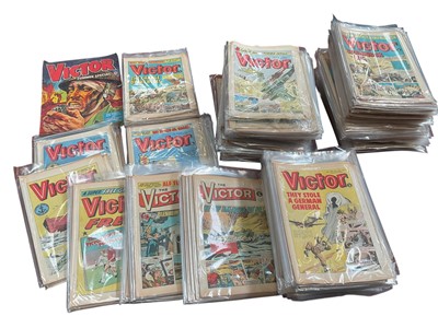Lot 2869 - Three boxes of 1970s Victor comics / books
