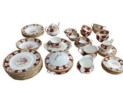 Lot 2297 - Royal Albert Lady Hamilton pattern tea and dinner service - 60 pieces