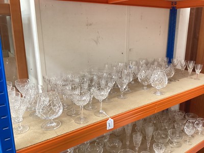 Lot 2307 - Large quantity of cut and other glassware - 3 shelves