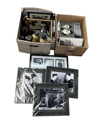 Lot 3022 - Collection of Laurel and Hardy memorabilia, including pictures, ornaments, DVDs, etc