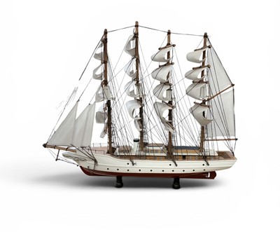 Lot 2978 - Four model ships, including one of the USS Cutter Eagle (1946), one of the May Flower, and two others (4)