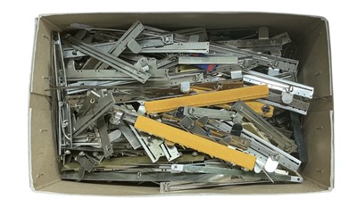Lot 735 - Large quantity of metal medal mounting bars with pin fittings, (1 box).