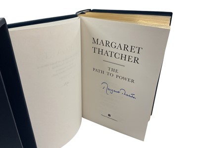 Lot 33 - The Rt.Hon. Baroness Margaret Thatcher signed limited edition leather bound book, The Path To Power, in slip-case