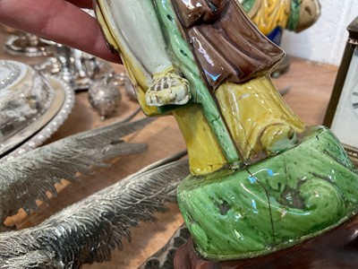 Lot 5065 - Pair of Chinese Sancai lamps