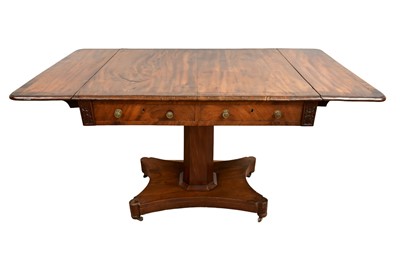 Lot 1370 - Regency mahogany and rosewood crossbanded sofa table