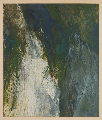 Lot 1294 - *John Hubbard (1931-2017) oil on paper - Rocky Woodland, 1965, 68cm x 58cm, in glazed gilt frame