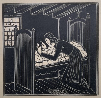 Lot 142 - Eric Gill (1882-1940) limited edition wood engraving – Mother and Child, 373/480, from the Douglas Cleverdon edition, published in 1929, in glazed frame