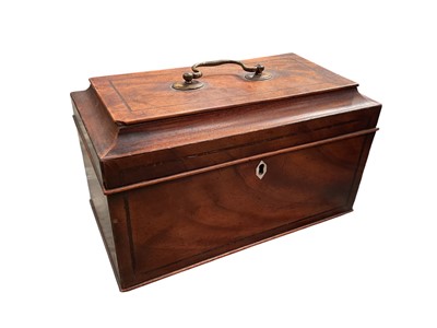 Lot 1443 - George III mahogany tea caddy