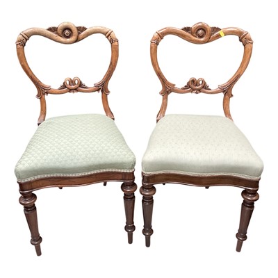 Lot 5390 - Pair of Victorian rosewood framed chairs