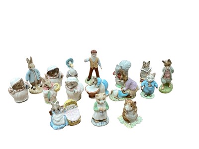 Lot 2309 - Collection of 16 Beswick Beatrix Potter figures including Ginger, Foxy Whiskered Gentleman, Timmy Tiptoes etc
