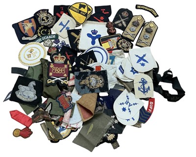 Lot 743 - Collection of mainly British and American cloth military badges, (1 box).