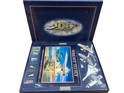 Lot 1842 - Corgi Limited Edition Showcase Collection 100 Years of Flight, boxed CSCA03005, plus other diecast aircraft etc. (qty)