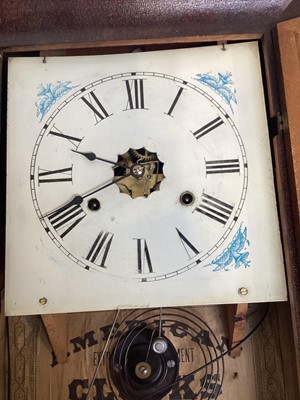 Lot 5030 - Late 19th century American rosewood case wall clock by Jerome & Co with thirty-hour movement