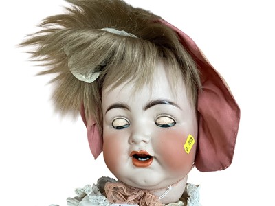 Lot 1876 - Very large Simon & Halbig Kammer & Reinhardt star mark model number 126 bisque head composite body and wobbly tongue.