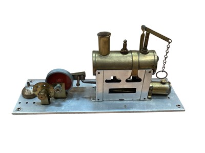 Lot 1862 - Cyldon oscillating cylinder model steam engine with burner and funnel (1)