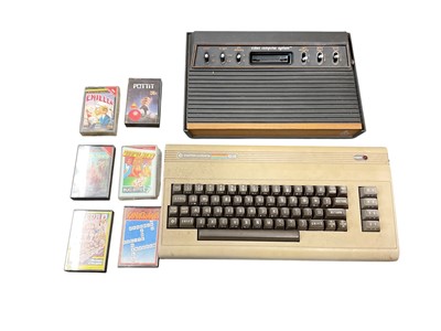 Lot 2728 - Atari computer system, Commodore 64, and a selection of games