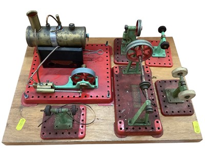 Lot 1864 - Mamod SE.29 live steam stationary engine model with five assorted attachments (1)