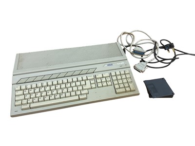 Lot 2735 - Two boxes of gaming related items to include Commodore 64, Atari 520st, Nintendo Wii and Wii Fit and other items