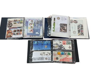 Lot 1102 - Stamps - Three volume collection of Royal Mail philatelic numismatic covers