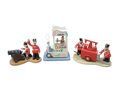 Lot 2340 - Three Robert Harrop Camberwick Green limited edition models - Mr Antonio in his Ice Cream Van, Captain Snort with his Cannon and Sergeant Major Grout and The Water Pump