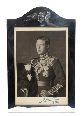 Lot 99 - Fine H.R.H. Edward, Prince of Wales silver framed signed presentation photograph dated 1921