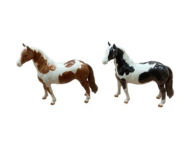 Lot 2346 - Two Beswick Pinto Ponies - Skewbald and Piebald