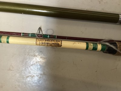 Lot 5029 - Pair of Bass brewery keg stands, together with a truncheon, bell, fishing reel and weights and rods