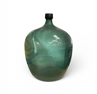 Lot 2987 - Large green glass carbouy, approximately 55cm in overall height.