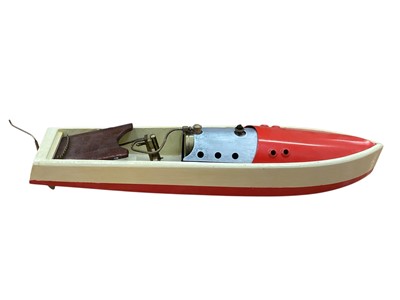 Lot 1887 - Reproduction Bowman style live steam launch, with wooden hull (1)