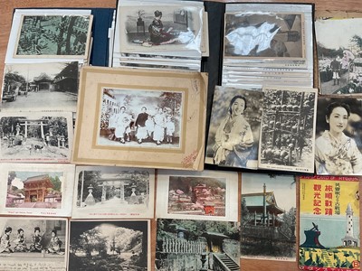 Lot 1165 - Postcards selection of Chinese and Japanese cards including coloured street scenes, girls in natural dress, dancers, temples etc. (Qty)