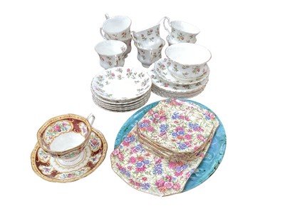 Lot 2364 - Royal Albert Winsome pattern part teaset, together with Royal Winton Mayfair pattern plates and other china