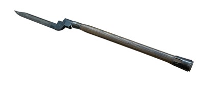 Lot 821 - Bayonet and Trenching tool, mounted with a No. 9 MK1 D-51 bayonet
