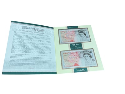Lot 479 - G.B. - Royal Mint limited edition red and multicoloured series 'E' Fifty Pounds banknote set to include Lowther, J01-999834 and Kentfield H99-999834 (N.B. In folder of issue) (1 banknote set)