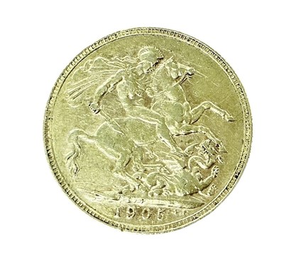 Lot 482 - G.B. - Gold Sovereign Edward VII 1905P GF-AVF (1 coin)