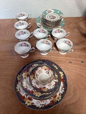 Lot 5023 - Royal Albert 'Lady Ascot' eight person seat set together with a Staffordshire tea service