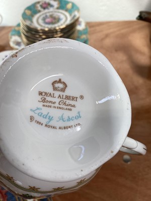 Lot 5023 - Royal Albert 'Lady Ascot' eight person seat set together with a Staffordshire tea service
