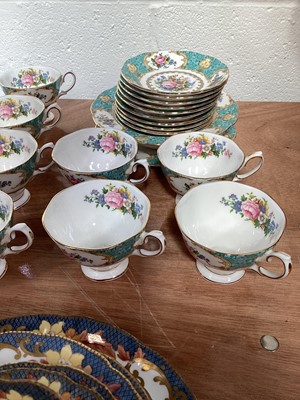 Lot 5023 - Royal Albert 'Lady Ascot' eight person seat set together with a Staffordshire tea service