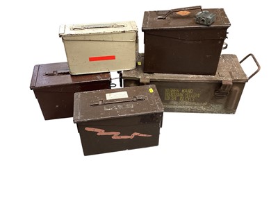 Lot 5084 - Collection of eight metal ammunition boxes (8)