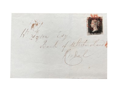 Lot 1174 - Stamps - G.B. 1840 1d black on cover Red Maltese cross cancel